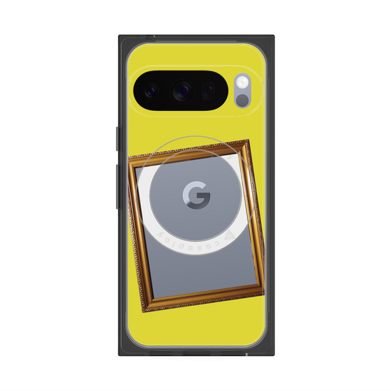 Premium Square Case with Pixelsnap［ Photo Frame - Yellow ］
