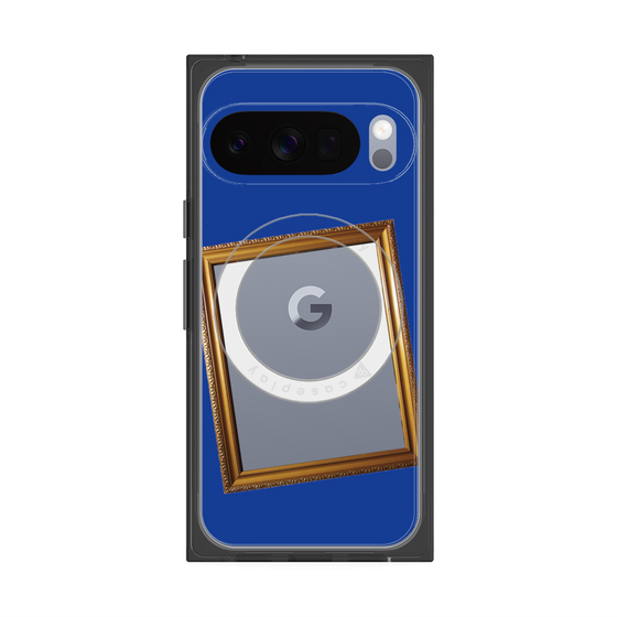 Premium Square Case with Pixelsnap［ Photo Frame - Blue ］