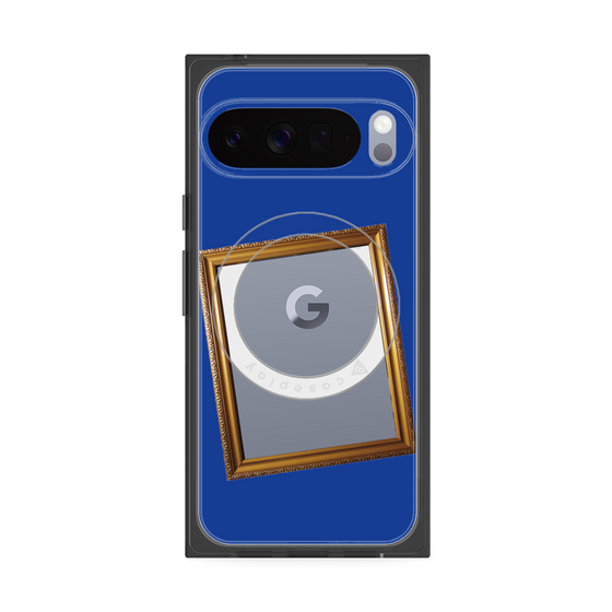 Premium Square Case with Pixelsnap［ Photo Frame - Blue ］