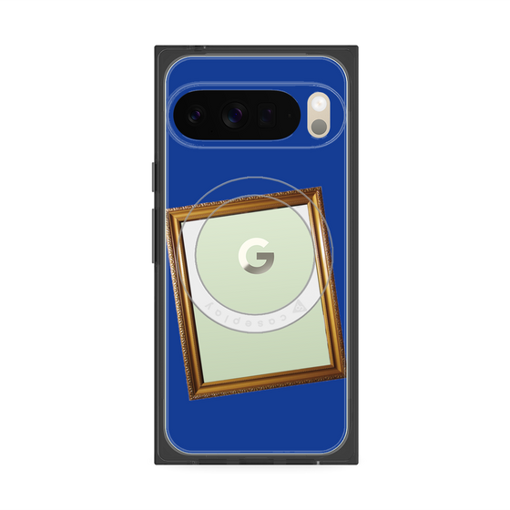 Premium Square Case with Pixelsnap［ Photo Frame - Blue ］