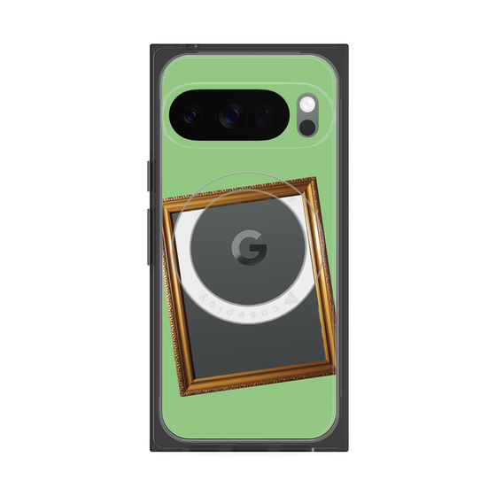 Premium Square Case with Pixelsnap［ Photo Frame - Light Green ］