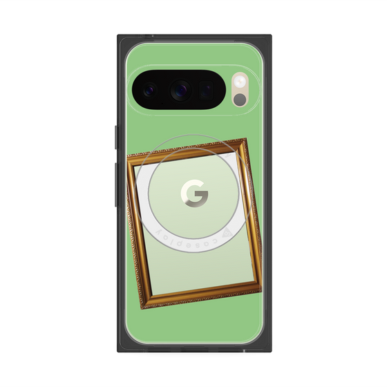 Premium Square Case with Pixelsnap［ Photo Frame - Light Green ］