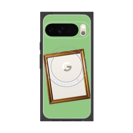 Premium Square Case with Pixelsnap［ Photo Frame - Light Green ］