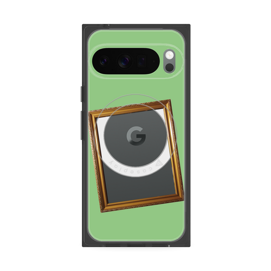 Premium Square Case with Pixelsnap［ Photo Frame - Light Green ］