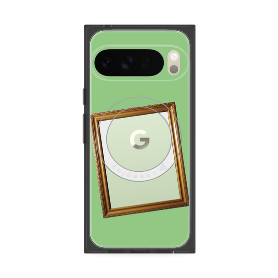 Premium Square Case with Pixelsnap［ Photo Frame - Light Green ］
