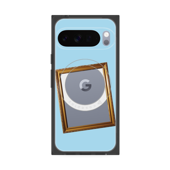 Premium Square Case with Pixelsnap［ Photo Frame - Light Blue ］