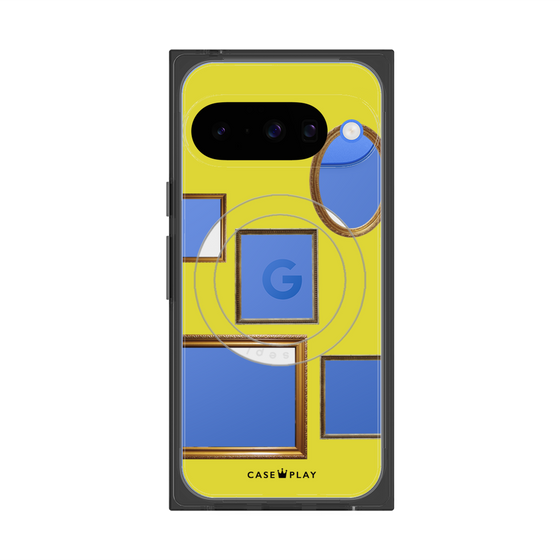 Premium Square Case with Pixelsnap［ Photo Frames - Yellow ］