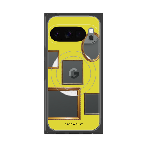 Premium Square Case with Pixelsnap［ Photo Frames - Yellow ］