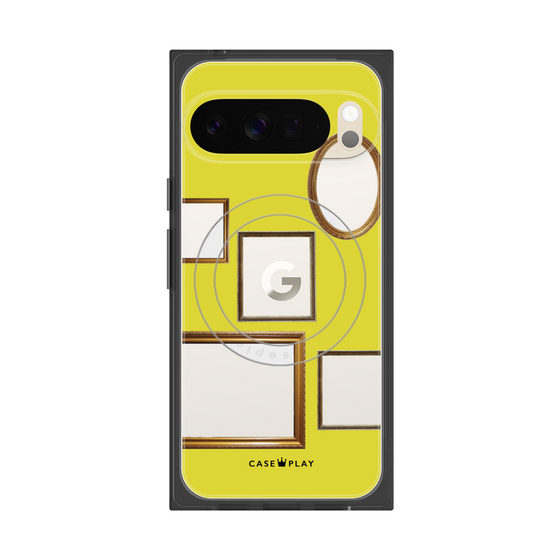 Premium Square Case with Pixelsnap［ Photo Frames - Yellow ］