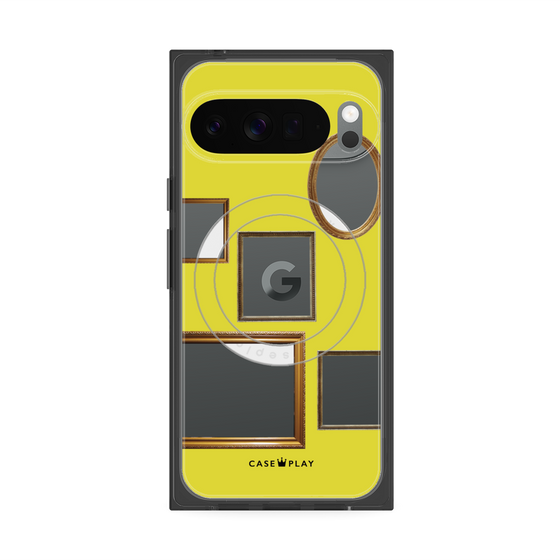 Premium Square Case with Pixelsnap［ Photo Frames - Yellow ］