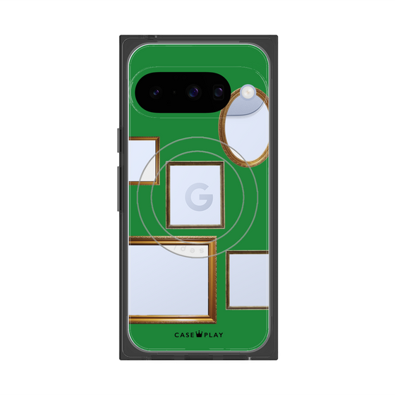 Premium Square Case with Pixelsnap［ Photo Frames - Green ］