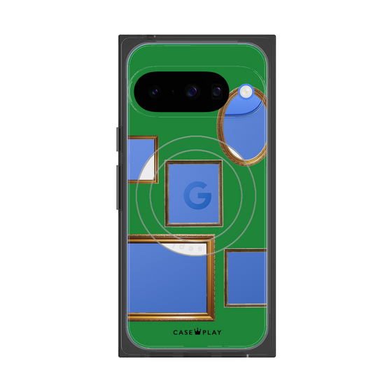 Premium Square Case with Pixelsnap［ Photo Frames - Green ］