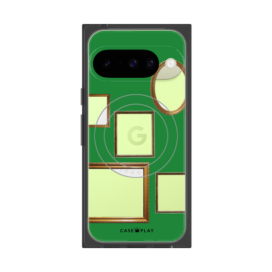 Premium Square Case with Pixelsnap［ Photo Frames - Green ］