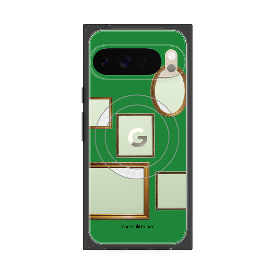 Premium Square Case with Pixelsnap［ Photo Frames - Green ］