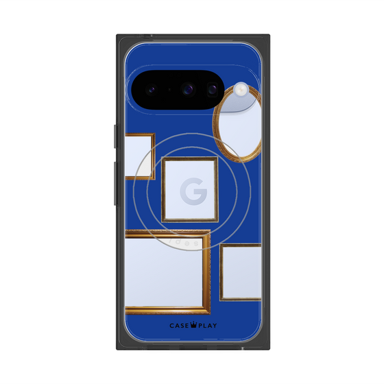 Premium Square Case with Pixelsnap［ Photo Frames - Blue ］