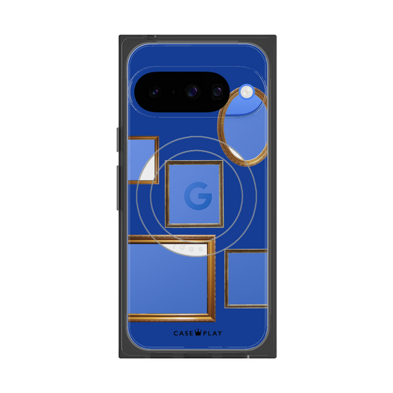 Premium Square Case with Pixelsnap［ Photo Frames - Blue ］