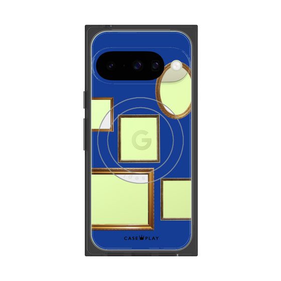 Premium Square Case with Pixelsnap［ Photo Frames - Blue ］