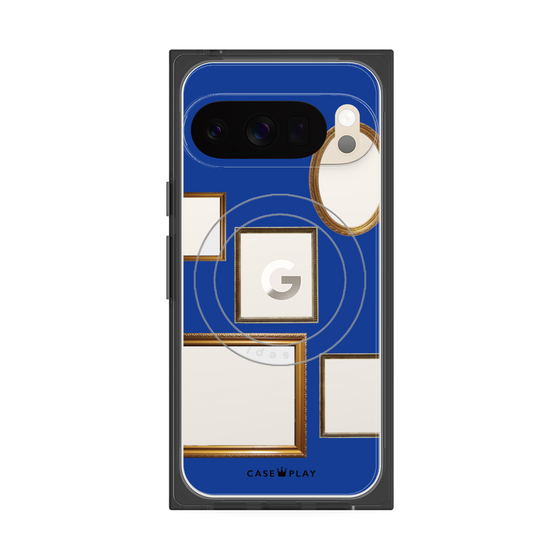 Premium Square Case with Pixelsnap［ Photo Frames - Blue ］