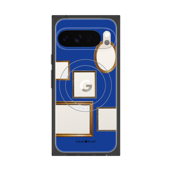 Premium Square Case with Pixelsnap［ Photo Frames - Blue ］