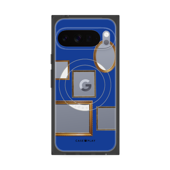 Premium Square Case with Pixelsnap［ Photo Frames - Blue ］