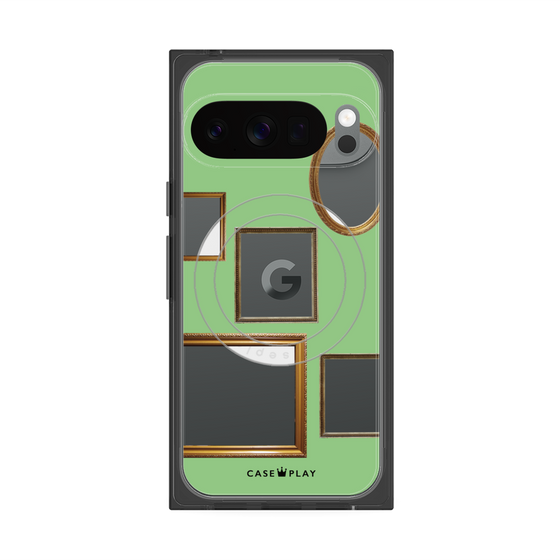 Premium Square Case with Pixelsnap［ Photo Frames - Light Green ］