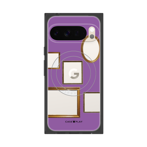 Premium Square Case with Pixelsnap［ Photo Frames - Purple ］