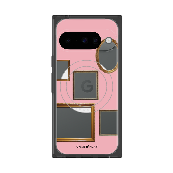 Premium Square Case with Pixelsnap［ Photo Frames - Pink ］