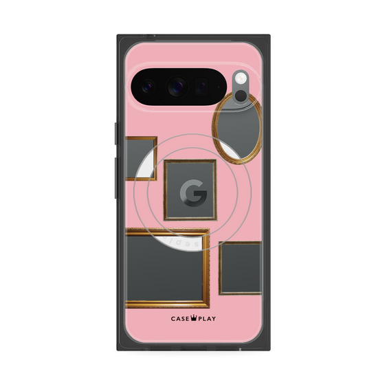 Premium Square Case with Pixelsnap［ Photo Frames - Pink ］