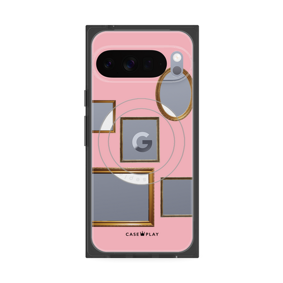 Premium Square Case with Pixelsnap［ Photo Frames - Pink ］