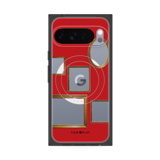 Premium Square Case with Pixelsnap［ Photo Frames - Red ］