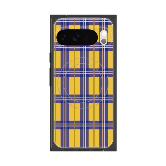 Premium Square Case with Pixelsnap［ Tartan Check - Yellow ］