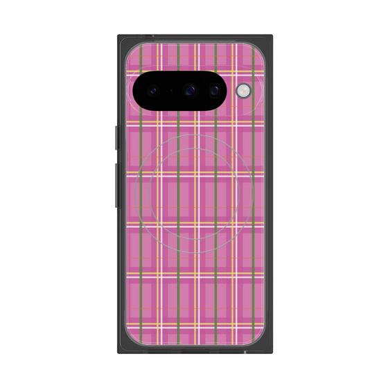 Premium Square Case with Pixelsnap［ Tartan Check - Pink ］