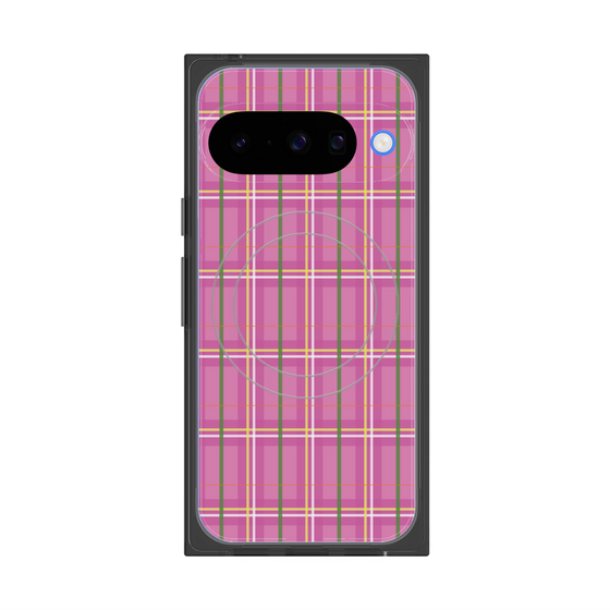 Premium Square Case with Pixelsnap［ Tartan Check - Pink ］