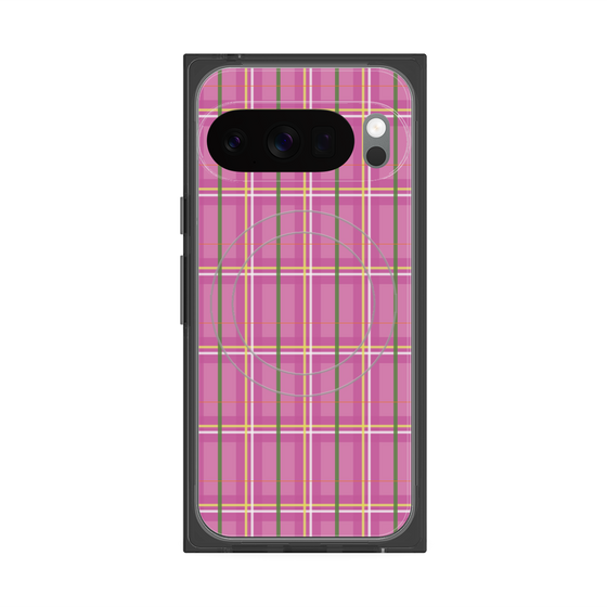 Premium Square Case with Pixelsnap［ Tartan Check - Pink ］