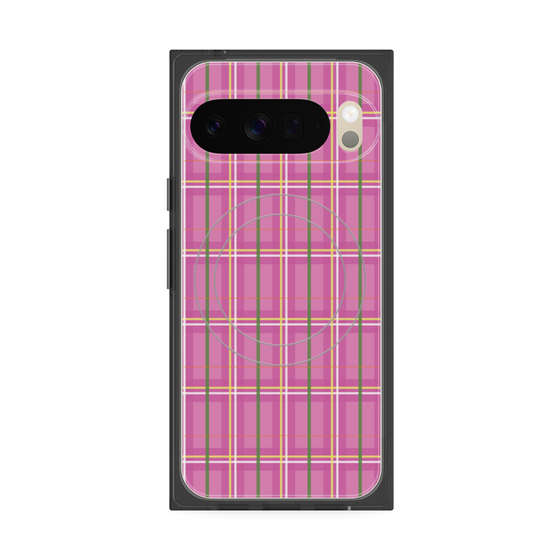 Premium Square Case with Pixelsnap［ Tartan Check - Pink ］