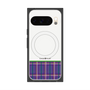 Premium Square Case with Pixelsnap［ CASEPLAY Tartan Check - Purple ］