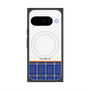 Premium Square Case with Pixelsnap［ CASEPLAY Tartan Check - Blue ］