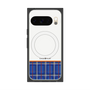 Premium Square Case with Pixelsnap［ CASEPLAY Tartan Check - Blue ］