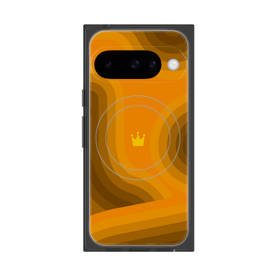 Premium Square Case with Pixelsnap［ CASEPLAY Winding Pattern - Orange ］