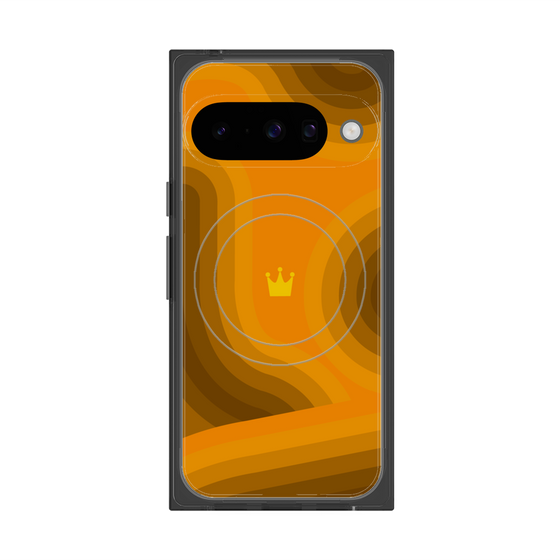 Premium Square Case with Pixelsnap［ CASEPLAY Winding Pattern - Orange ］