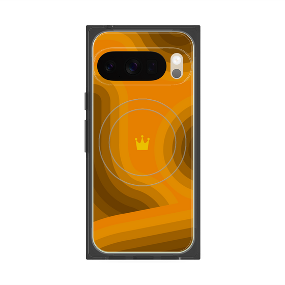 Premium Square Case with Pixelsnap［ CASEPLAY Winding Pattern - Orange ］