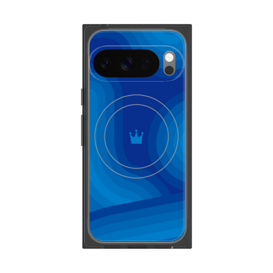 Premium Square Case with Pixelsnap［ CASEPLAY Winding Pattern - Blue ］
