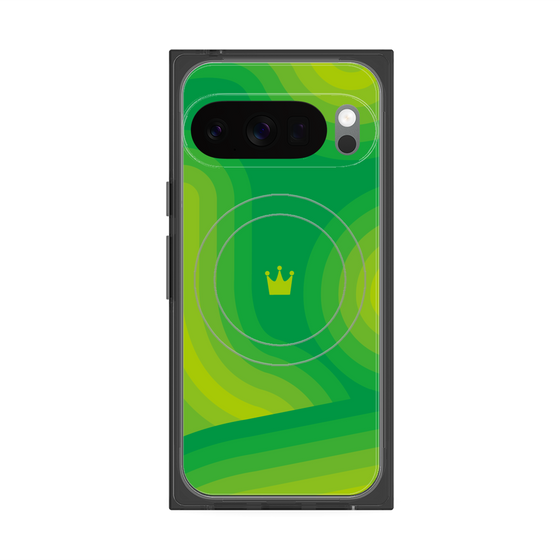 Premium Square Case with Pixelsnap［ CASEPLAY Winding Pattern - Green ］
