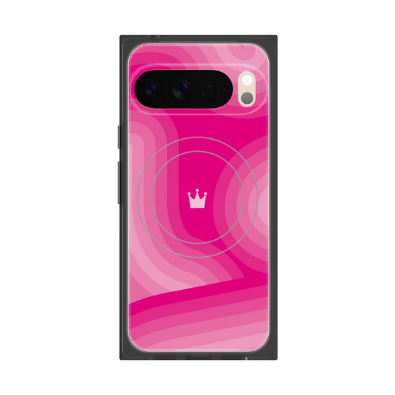 Premium Square Case with Pixelsnap［ CASEPLAY Winding Pattern - Pink ］