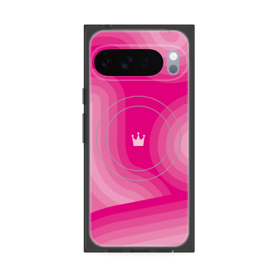 Premium Square Case with Pixelsnap［ CASEPLAY Winding Pattern - Pink ］