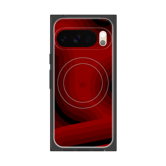 Premium Square Case with Pixelsnap［ CASEPLAY Winding Pattern - Red ］