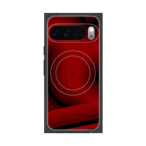 Premium Square Case with Pixelsnap［ CASEPLAY Winding Pattern - Red ］