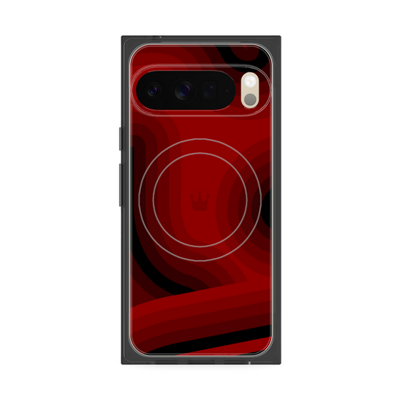 Premium Square Case with Pixelsnap［ CASEPLAY Winding Pattern - Red ］