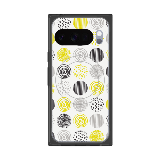 Premium Square Case with Pixelsnap［ Nordic Circle - Yellow ］
