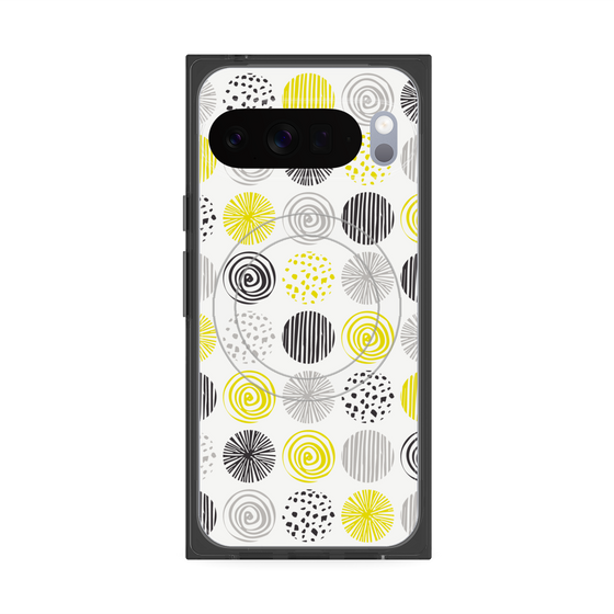 Premium Square Case with Pixelsnap［ Nordic Circle - Yellow ］